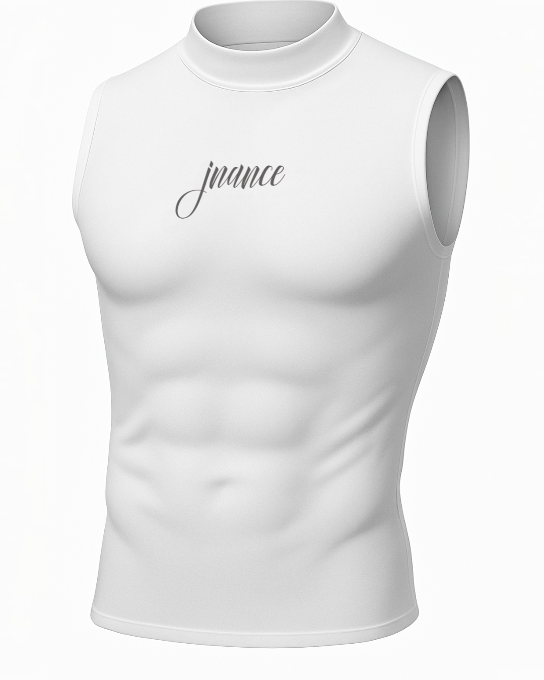 White Sleeveless Compression Shirt Mockup