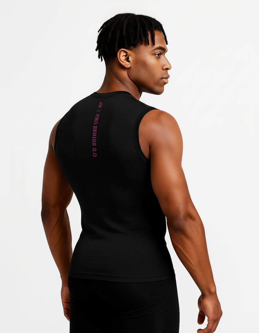 Black Sleeveless Compression Shirt Mockup