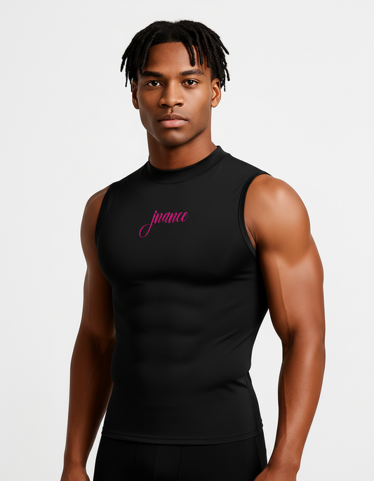 Black Sleeveless Compression Shirt Mockup